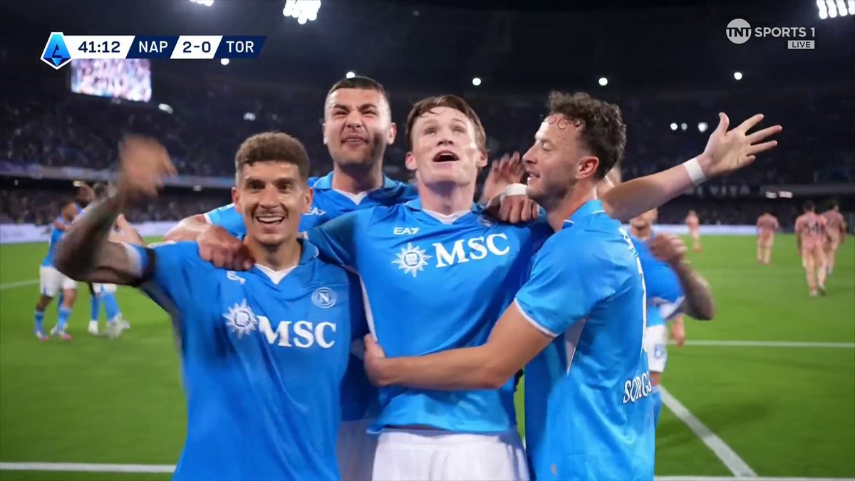 Scott McTominay AGAIN! He's doing everything he can to get Napoli that Serie A title 🏆 A reminder that he only cost them £25m from Man United... 📺 TNT Sports &amp; discovery+ UK