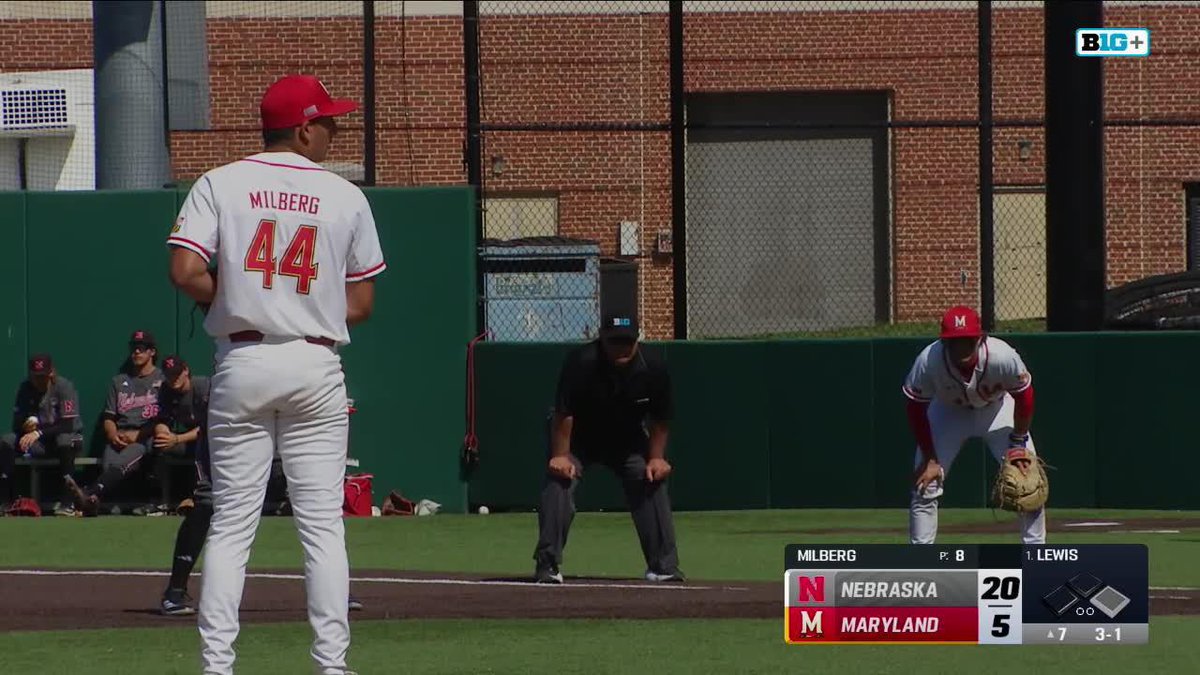 .Hayden Lewis gettin' in on the fun. His first hit of the year is an RBI double. T7 | 21-5 Big Red