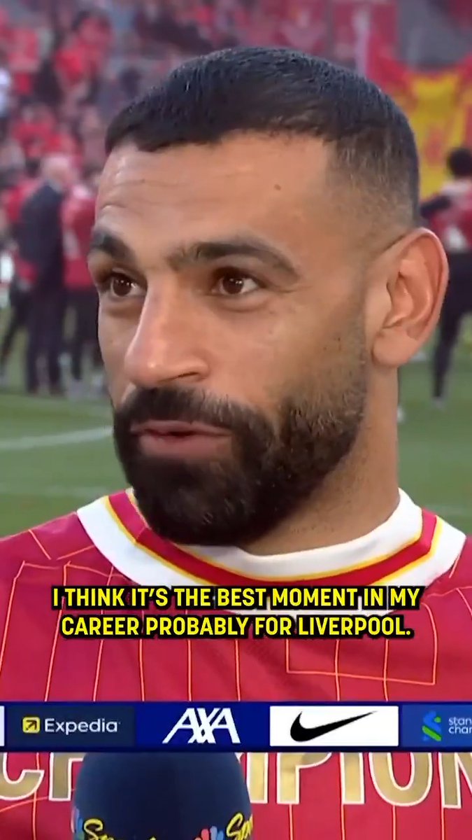Mo Salah says winning his second Premier League title is probably the "best moment in my career" for Liverpool. 🙌