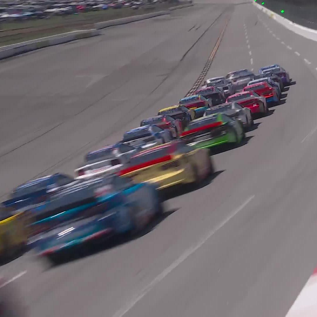Contact sends the No. 20 into the inside wall. Christopher Bell exited the vehicle under his own power.