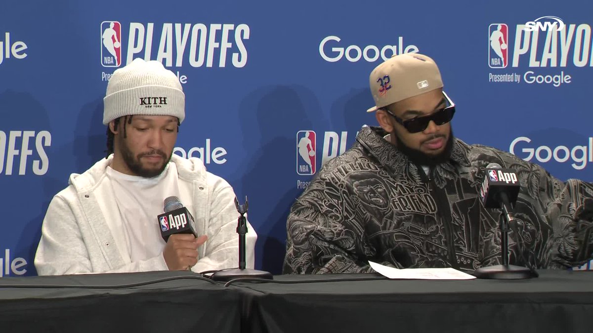 "I'm just trying to do my best Jalen Brunson, I'm just happy tonight it looked good" Karl-Anthony Towns on crunch time in Game 4