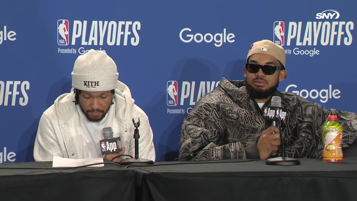 Karl-Anthony Towns on the physicality of the Knicks-Pistons series "This is great for kids watching who haven't been able to see old-school basketball to see this kind of reminiscent game of old school physicality. I'm just honored to be part of it"