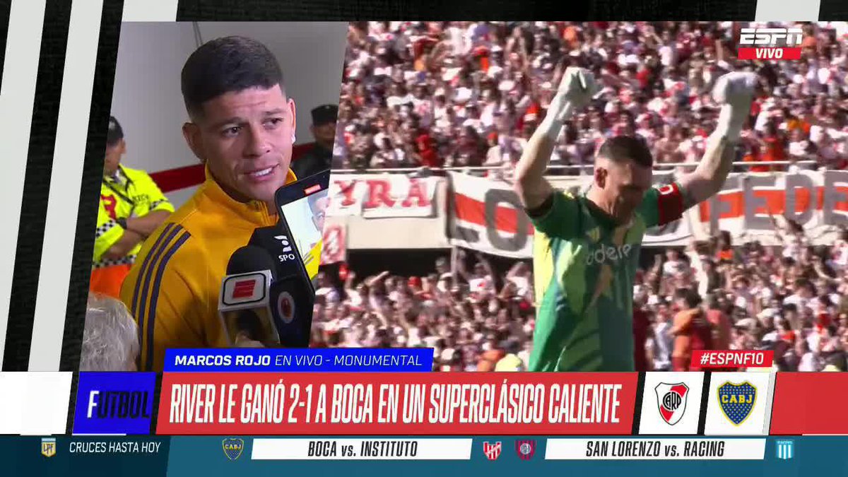 "SIEMPRE LO MISMO." Marcos Rojo se quejó por el arbitraje en el Más Monumental. 📺 #DisneyPlus