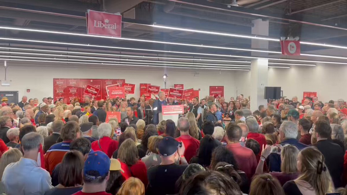 At a rally in Edmonton, Mark Carney (who is wearing an Oilers shirt) started his rally talking about the Vancouver car incident, then goes back to his regular stump speech going after Trump. He did the same thing at an event in Saskatoon earlier today #cdnpoli