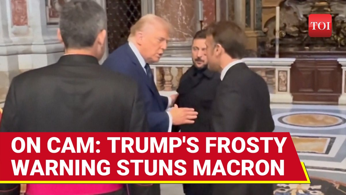 'You shouldn't be here': #EmmanuelMacron taken aback by #DonaldTrump's snub before one-on-one with #VolodymyrZelenskyy | Watch