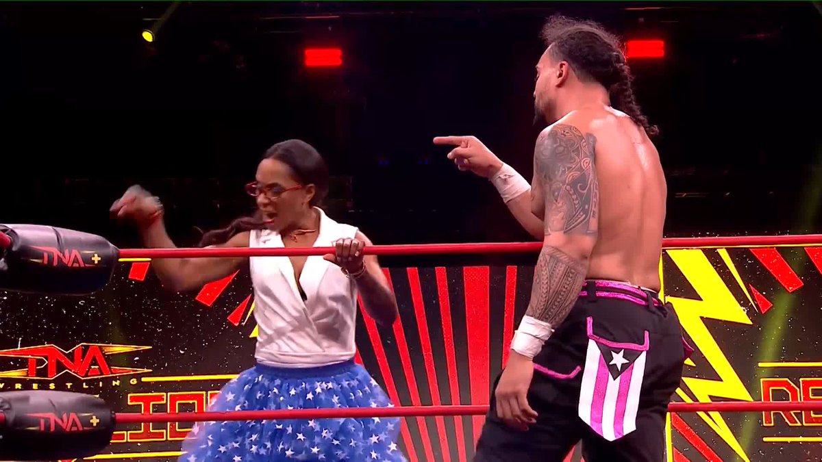 .Mike SANTANA🇵🇷 just DESTROYED Tasha Steelz! WATCH #TNARebellion LIVE on TNA+: