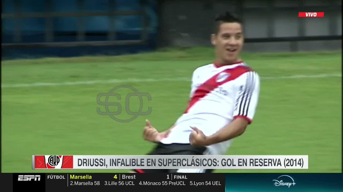 "HACERLE UN GOL A BOCA ES TODO" ⚽ 2008 con Infantiles, 2011 en Octava, 2013 en Sexta, 2014 en Reserva y ya son TRES goles en Primera... ¡El Gordo Driussi, con el Xeneize entre ceja y ceja! 📺 #DisneyPlus | #SportsCenter