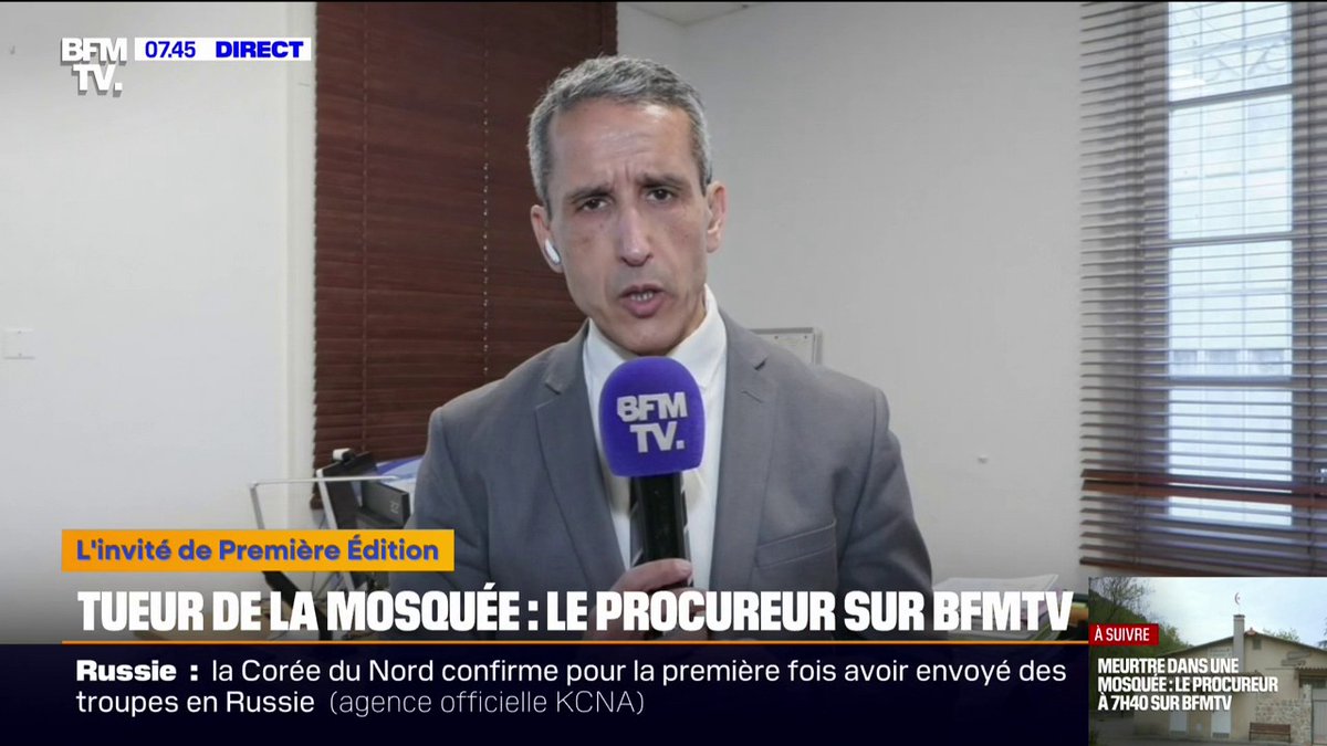 Meurtre dans une mosquée du Gard: "Manifestement, (le suspect) a bénéficié de complicités pour quitter le territoire national", indique le procureur de la République d'Alès
