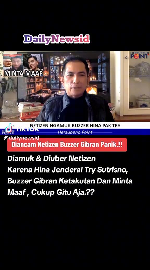 👎🏻Ga cukup hanya minta maaf laah,supaya ada efek jera dn si Arul ini memang pantas kok dihukum Ada alasan yg masuk akal mengapa pak Try Sutrisno bersedia menandatangani tuntutan para jenderal yg salah satunya meminta penggantian Gibran Salah pilih lawan lu tong