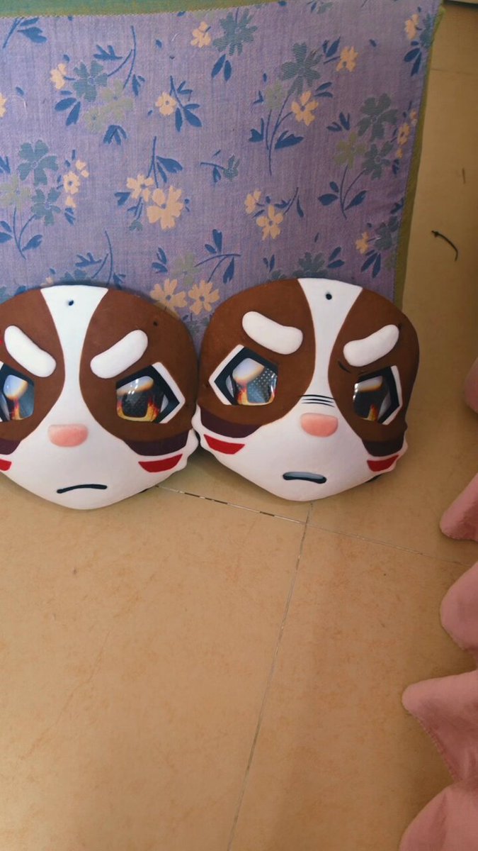 Cattle fursuit with 5 interchangeable emojis. #fursuit
