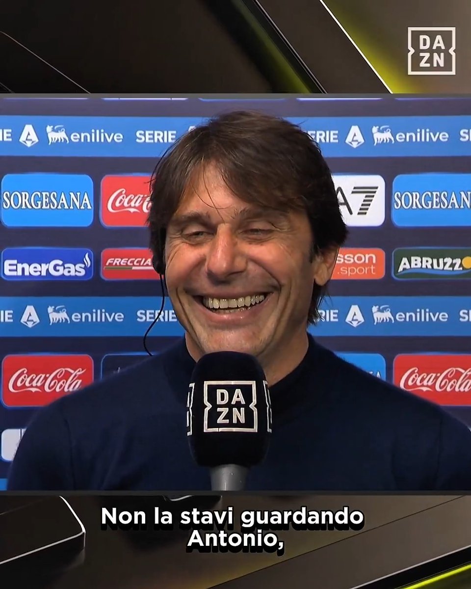 Inter-Roma: 🙅♂️❌, Fiorentina-Empoli: 👍 Conte: "Non l'ho vista, ognuno decide come soffrire" 😅 #Conte #SerieAEnilive #DAZN