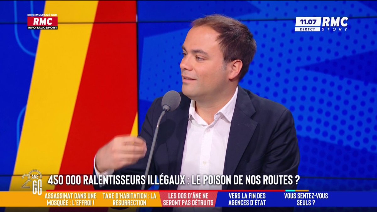 🚘 450 000 ralentisseurs sont illégaux en France : "Les communes font n'importe quoi avec leur argent" 🗣️ Charles Consigny : "On est le seul pays où il y a autant de rond-points, c'est une technique pour sortir de l'argent public pour le redistribuer." #GGRMC