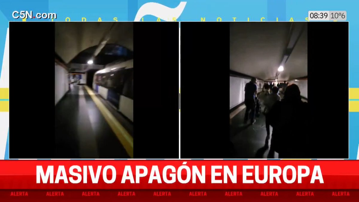 🇪🇺 Masivo apagón en Europa: afecta a parte de España, Portugal, Alemania, Finlandia, Países Bajos y Francia #C5N 📲 Sumate por C5N y en
