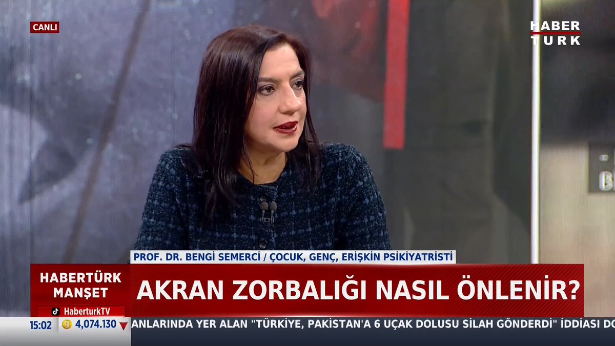 🔴Okullarda akran zorbalığı alarmı 📌Akran zorbalığı nasıl önlenir? Çocuk, Genç, Erişkin Psikiyatristi Prof. Dr. Bengi Semerci,Hekim,M.D. #HabertürkManşet'te Zülfikar Ali Aydın'a değerlendirdi.