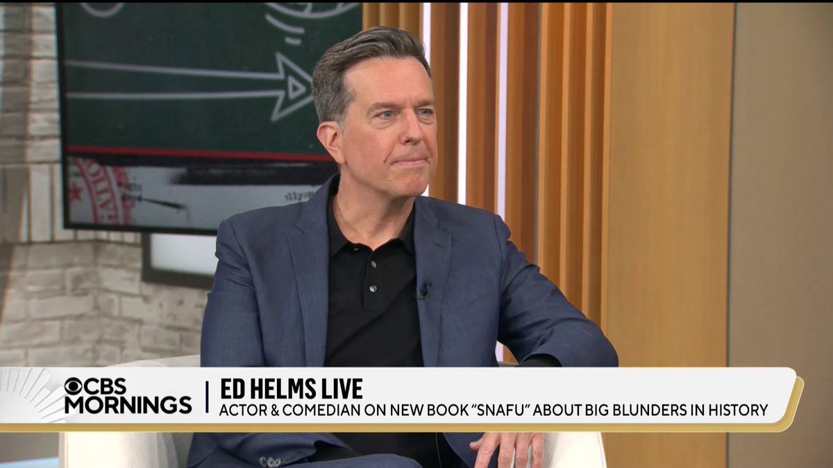Actor Ed Helms is marrying his passion for history with his love for comedy in his new book, “SNAFU: The Definitive Guide to History’s Greatest Screwups.” Helms breaks down everything from a misguided plan to shoot the moon to attempts at turning animals into spies: “The history of human folly is epic.”