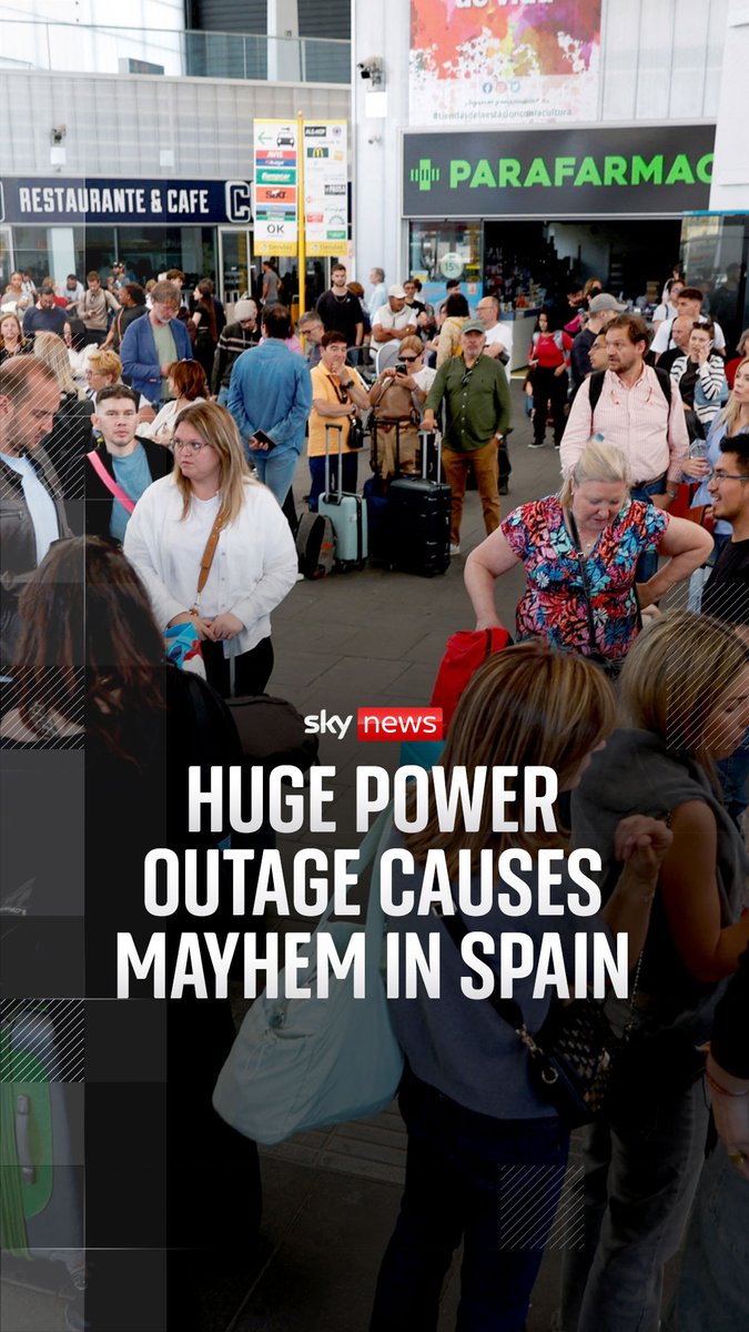 Large parts of Spain and Portugal have been hit by a power outage. The power outage knocked out subway networks, phone lines, traffic lights and ATM machines. Read more: