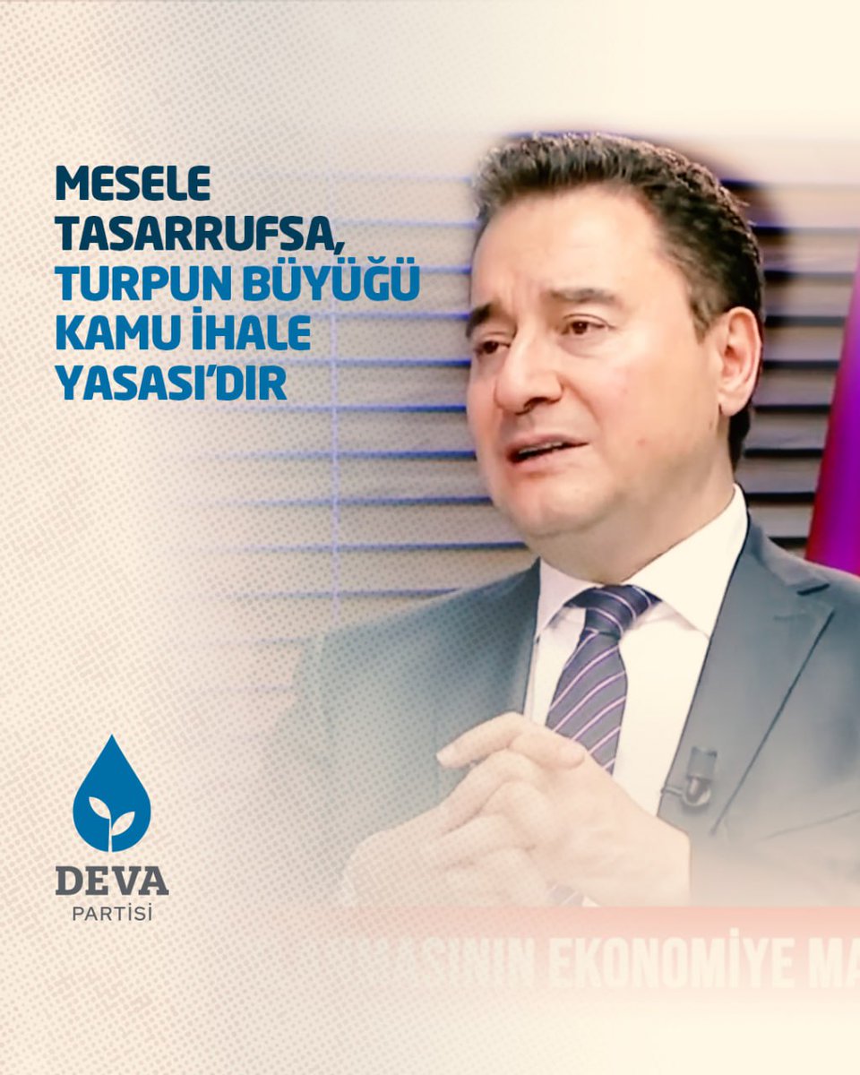 Mesele tasarrufsa, turpun büyüğü Kamu İhale Yasası'dır. Ben bugün ülkenin Cumhurbaşkanı olsam, Avrupa Birliği’nin kamu ihale mevzuatını Meclis'ten 30 günde geçiririm, en geç 3 ay sonra da uygulamaya başlarım. İsraf nasıl önlenir, enflasyon nasıl düşer herkes görür.