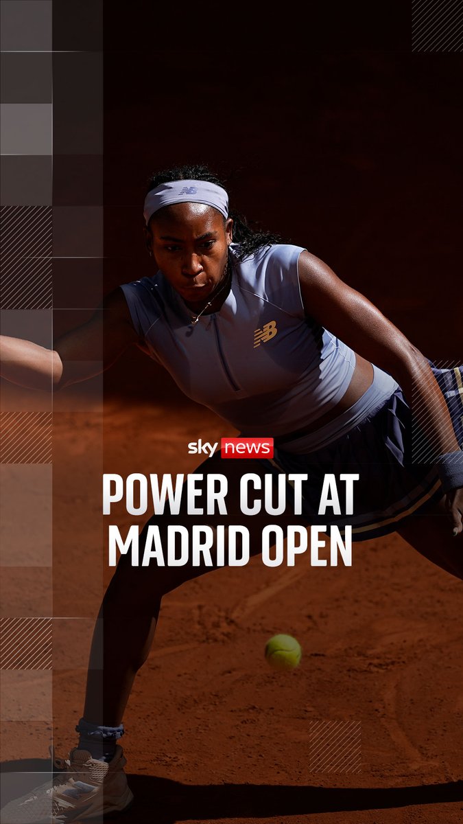 A power outage disrupted large parts of Spain during Coco Gauff’s post-match interview at the Madrid Open. Read more:
