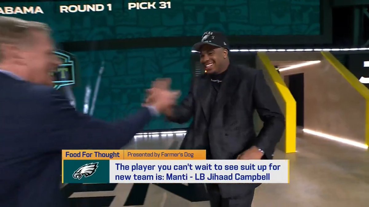 Manti Te'o is excited to see what new Philadelphia Eagles LB Jihaad Campbell can accomplish in his rookie season 👀