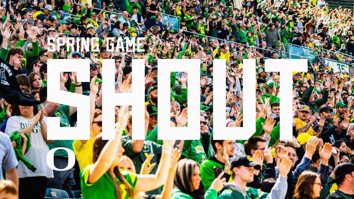 Ducks Shout together. #GoDucks