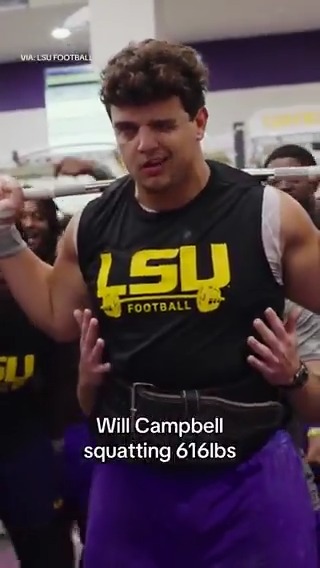 Out here MOVING plates 💪 Will Campbell | LSU Football