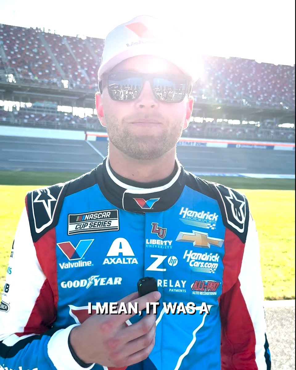 Big track Byron. Five straight Talladega Superspeedway top 10s for William Byron (P3) is the longest active streak in the Cup garage.