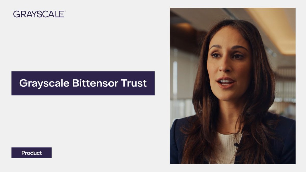 Introducing the Grayscale Bittensor Trust $TAO Open to eligible accredited investors. Learn more about $TAO and see important disclosures: