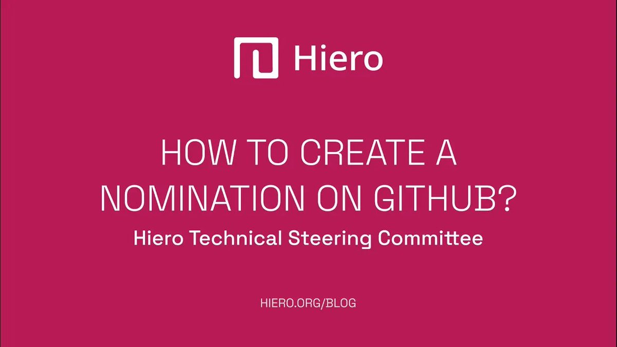There’s still time to submit nominations for the End User Seat &amp; Contributor Seat in the upcoming Hiero TSC elections! 🪑 🗓️ Deadline: April 30 ✍️ Submit: Hendrik Ebbers 👾 Hashgraph shares the process of creating a nomination using GitHub 👇