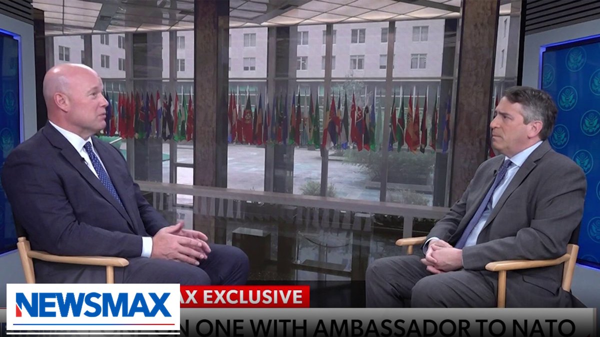 "We are committed to NATO; the United States of America is not going anywhere." Ambassador to NATO Matthew Whitaker discussed how the U.S. plans to get NATO allies to increase defense spending. NEWSMAX's Chief Washington Correspondent James Rosen reports. Matt Whitaker 🇺🇸