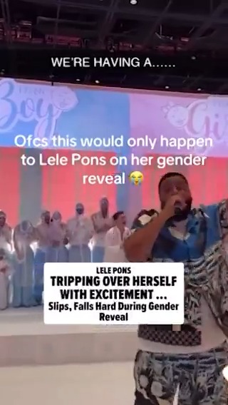 #LelePons tripped over herself at her gender reveal -- and the whole thing was caught on video 😱