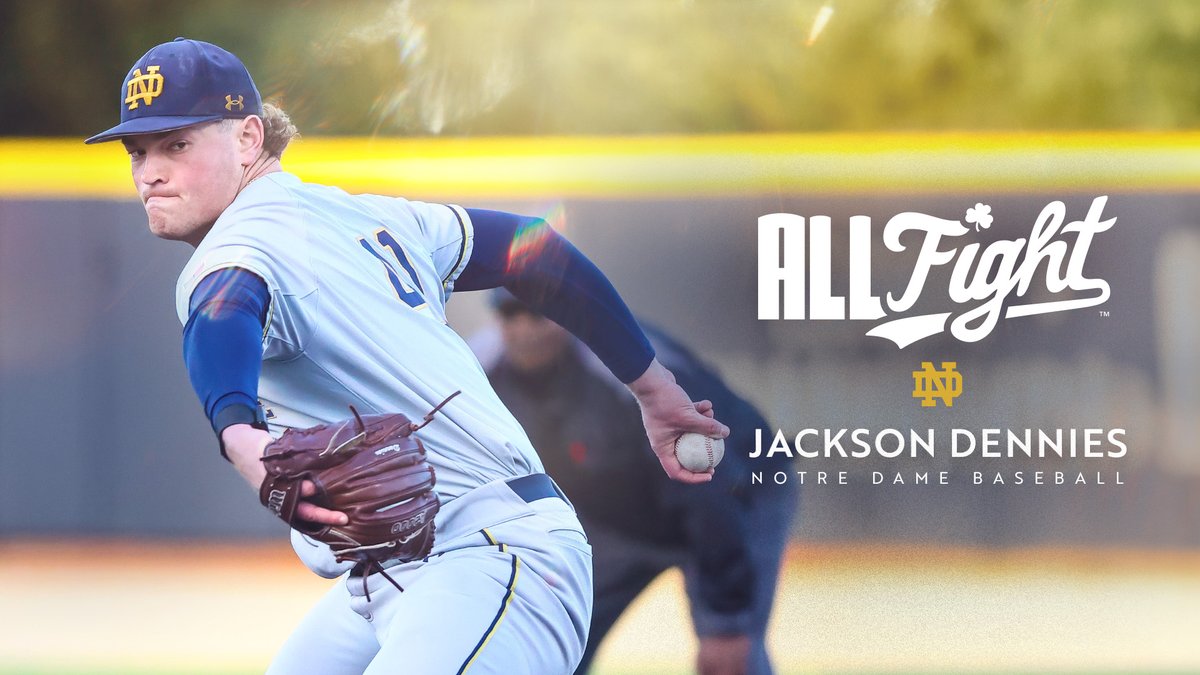 His mom set the bar high as an elite former collegiate softball player and now, she and the rest of his family are Jackson Dennies’s ‘why’. #AllFight | Notre Dame Baseball