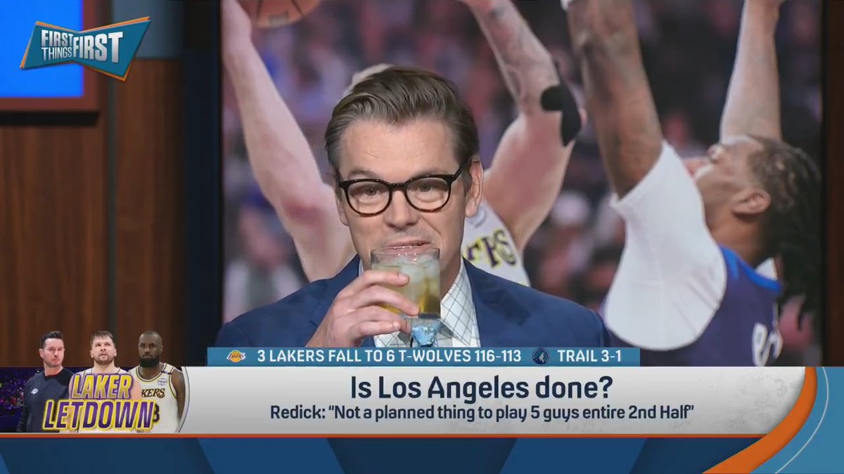 The gentleman has entered the chat for Lakers vs. Timberwolves 🥃🎹 nick wright | Wildes | Chris Broussard