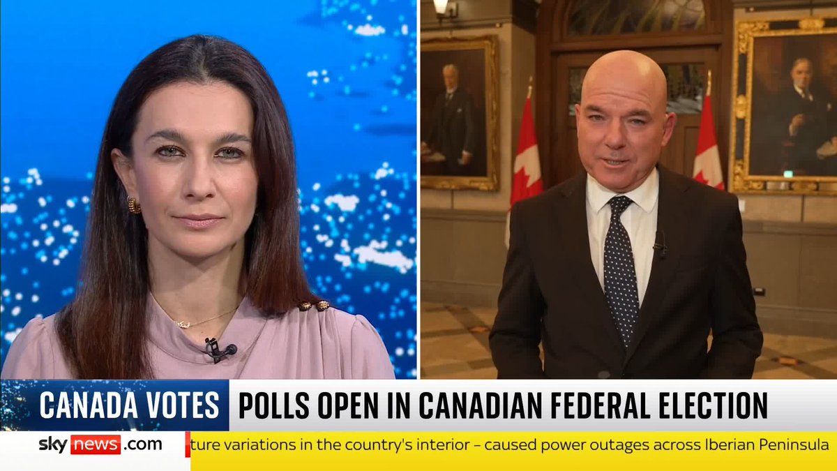 Canadians are heading to the polls to choose a new prime minister. Yalda Hakim and James Matthews have the latest ⬇️ Read more: 📺 Sky 501, Virgin 602, Freeview 233 and YouTube