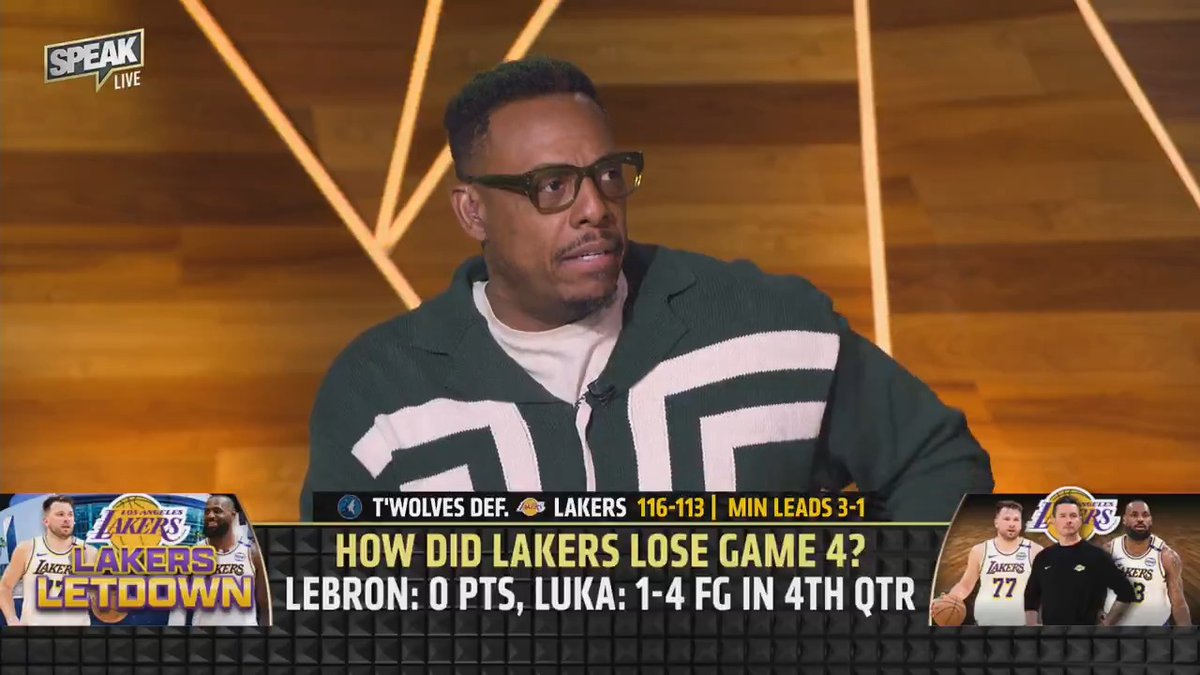 .Paul Pierce believes the Lakers' season will be over at the end of this week "Not only did you make a trade, you brought a guy in to be the guy... I know it looks good on paper saying you got Luka Doncic and LeBron but it just doesn't work like that."