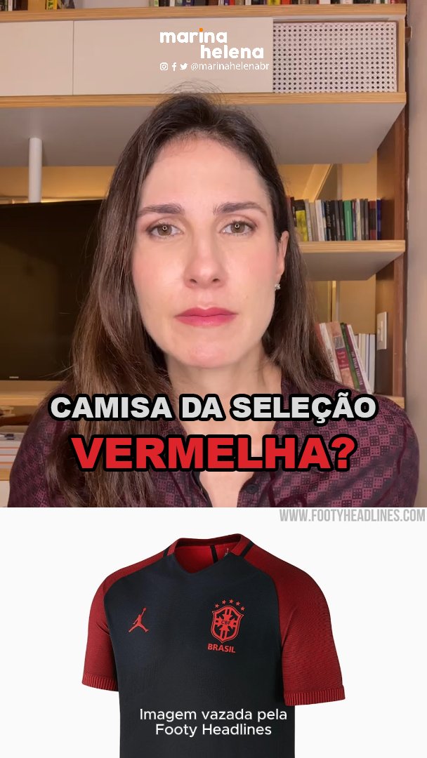 Camisa da seleção vermelha, até agora não desmentida pela CBF. A cara da instituição hoje: feudo da esquerda e do STF.