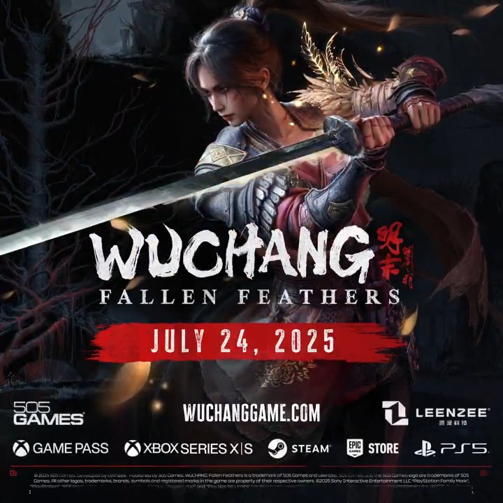 The wait is almost over! WUCHANG: Fallen Feathers launches July 24th, 2025. Pre-orders are LIVE! Watch the Bride Boss Pre-Order Trailer here: #WUCHANGGame #505Games