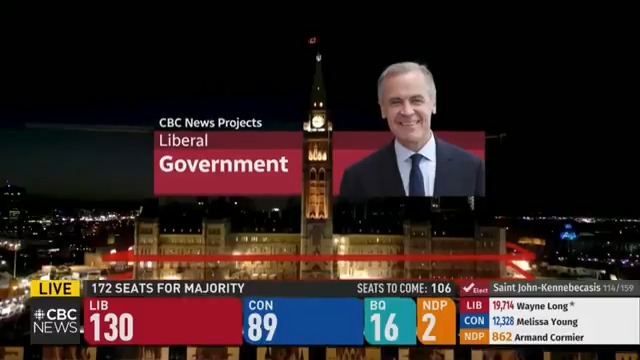 CBC declares the Liberals will form Canada's next government.