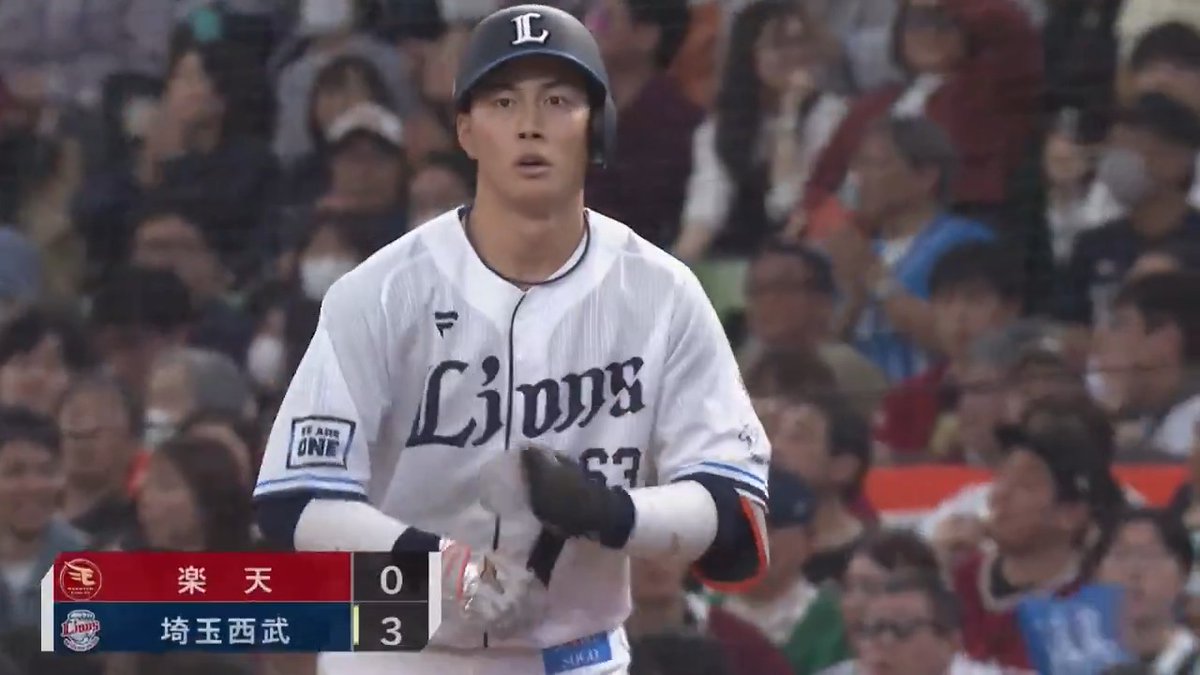 #西川愛也 選手と #長谷川信哉 選手の2連打で3点を追加！ 先発の #高橋光成 投手を援護します！ #埼玉西武ライオンズ #seibulions #ALLONE #圧倒的至近距離