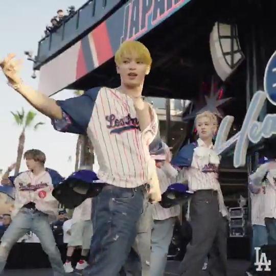 Dodger Stadium showing out for JO1. 💙