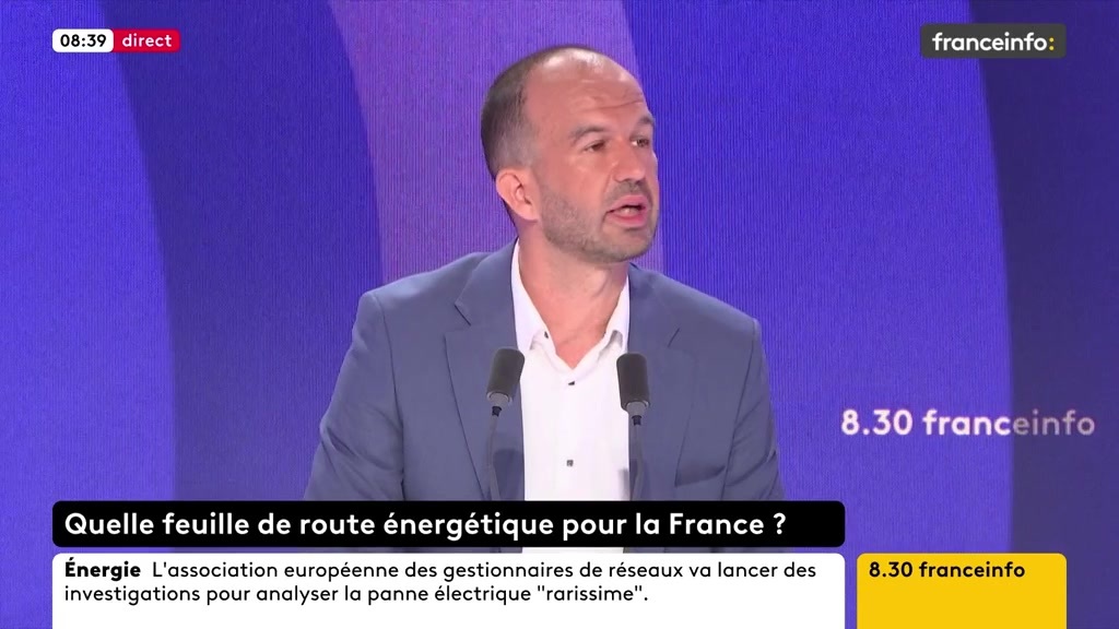 🔴 Feuille de route énergétique pour la France ➡️ "Il faut arrêter de procrastiner, il faut arrêter de faire semblant que les nouveaux projets du nucléaire vont résoudre le problème. Il faut faire monter en puissance les énergies renouvelables", affirme Manuel Bompard.