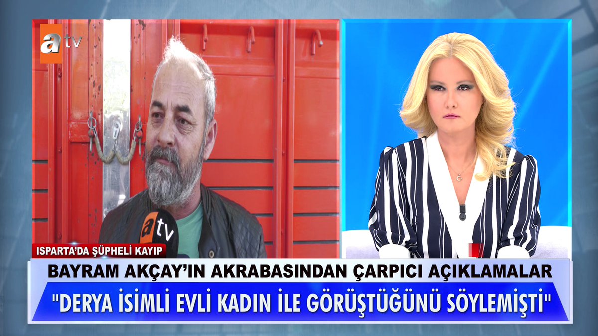 Bayram Akçay'ın akrabasından çarpıcı açıklamalar... ''Derya isimli evli kadın ile görüştüğünü söylemişti'' #MügeAnlıİleTatlıSert #MügeAnlı atv