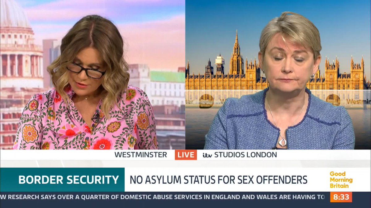Migrants convicted of sexual offences will be unable to claim asylum in the UK, under a change in the law aimed at tightening border security. @Susannareid100 asks Home Secretary Yvette Cooper how the government will tackle deportation appeals under the ECHR.