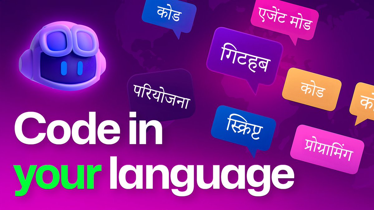 GitHub Copilot understands more languages than just English. 💡 Check out how Copilot’s agent mode autonomously builds a product page from scratch, handling multiple files and validation—all while understanding and communicating in Hindi. 🇮🇳