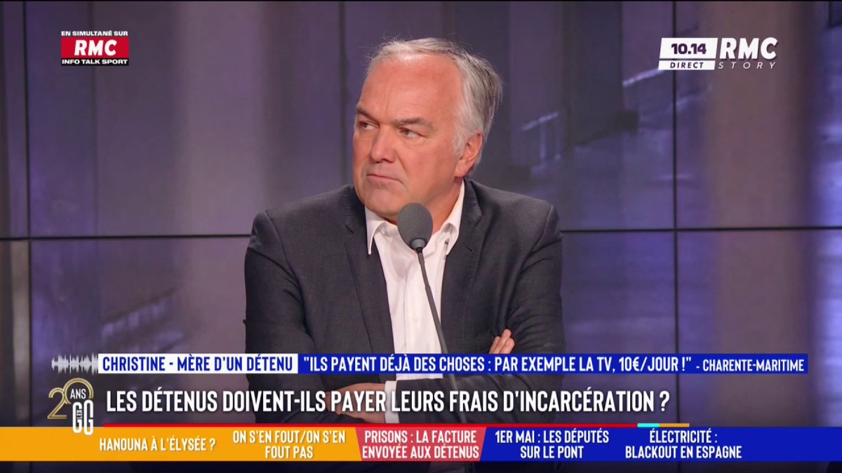 💰 Les détenus doivent-ils payer leur incarcération ? 📞 Christine, mère d'un détenu : "Mon fils est en prison pour violence conjugale. Il est déjà racketté en prison, il y a une taxe. La télé, c'est 10€ par jour. Le tabac coûte très cher..." #GGRMC