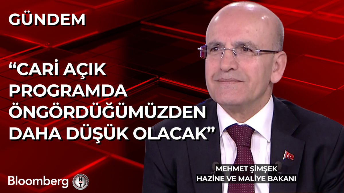 Hazine ve Maliye Bakanı Mehmet Şimşek: 📍 Petrol fiyatlarındaki düşüş bu haliyle kalırsa, program hedeflerine göre cari açığı 7-8 milyar dolar aşağı çekecek. 📍 Euro/doların 1,10'un üzerine çıkması dış ticaret açığını nette 4 milyar dolar iyileştirecek.