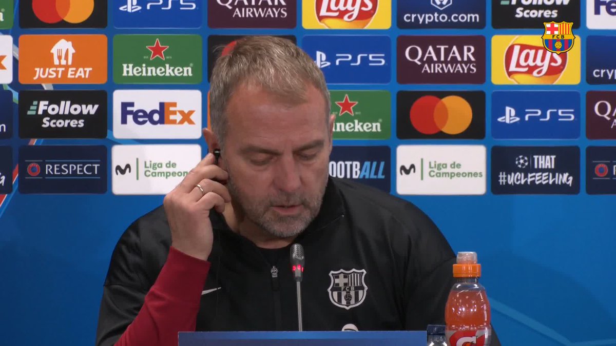 🎙️ HANSI FLICK: “We're only focused on the first match. Inter is a very difficult opponent.” #BarçaInter UEFA Champions League