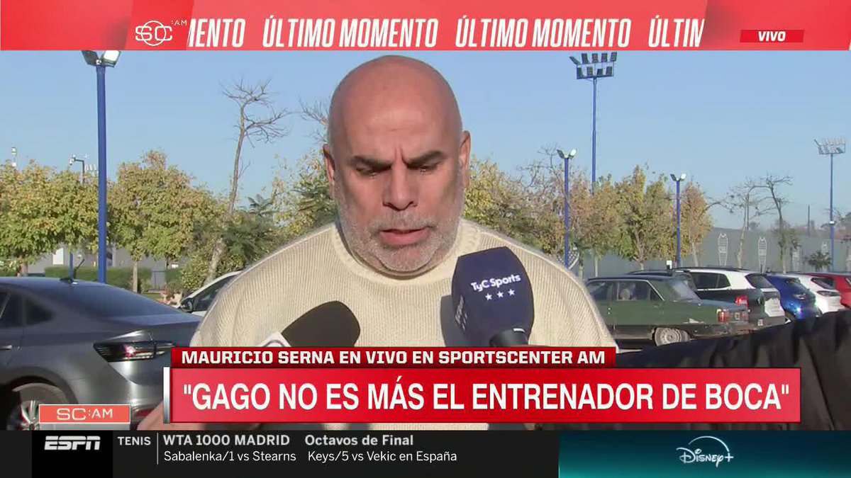 "ESTAMOS MUY AGRADECIDOS", el mensaje de Chicho Serna tras informar la salida de Fernando Gago como DT de Boca. 📺 #DisneyPlus | #SportsCenterAM