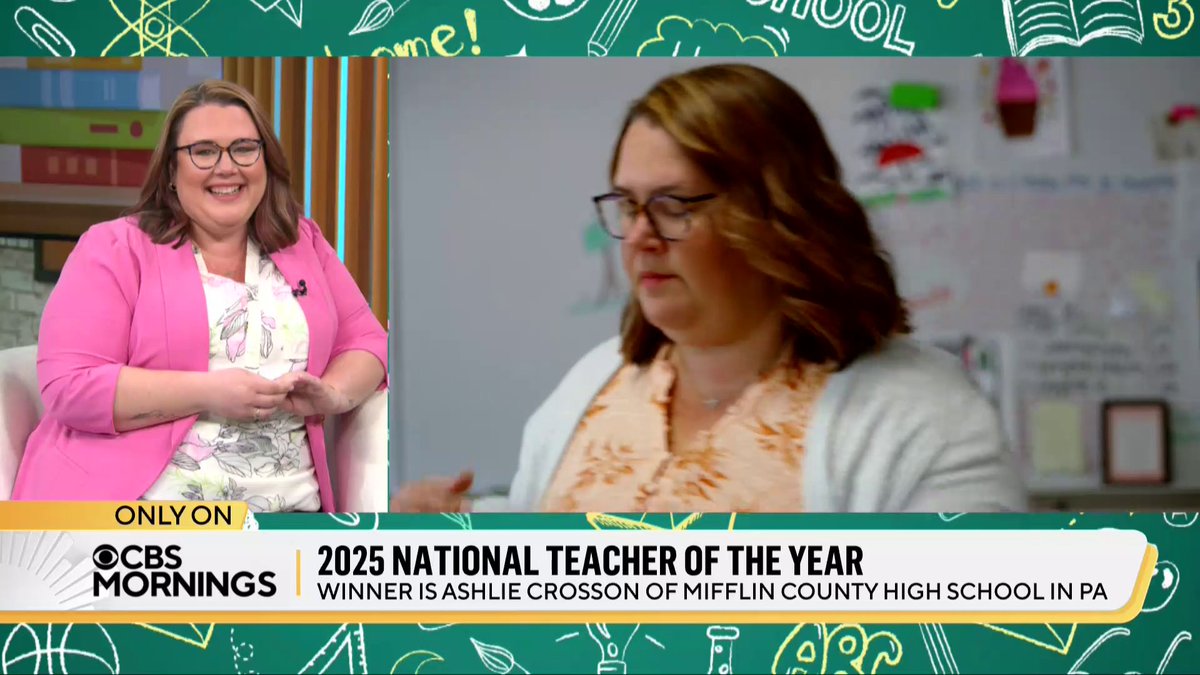 Congratulations to Teacher of the Year Ashlie Crosson, who teaches English and journalism at Mifflin County High School in Lewistown, Pennsylvania. Crosson shares why she always infuses her authenticity into her classroom — and gets a surprise from some of her students.