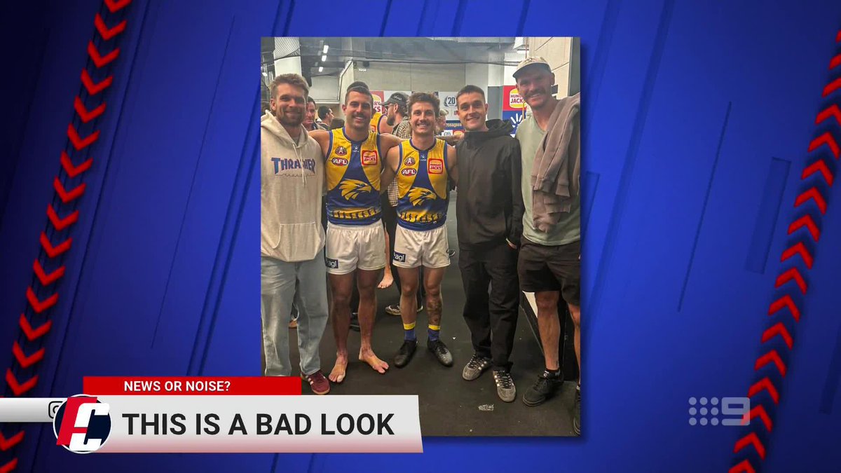 Was it a bad look for Liam Baker and Jack Graham to have their former Tiger teammates in the Eagles rooms after Sunday's game? #9FootyClassified | Watch on Nine & 9Now 🖥️