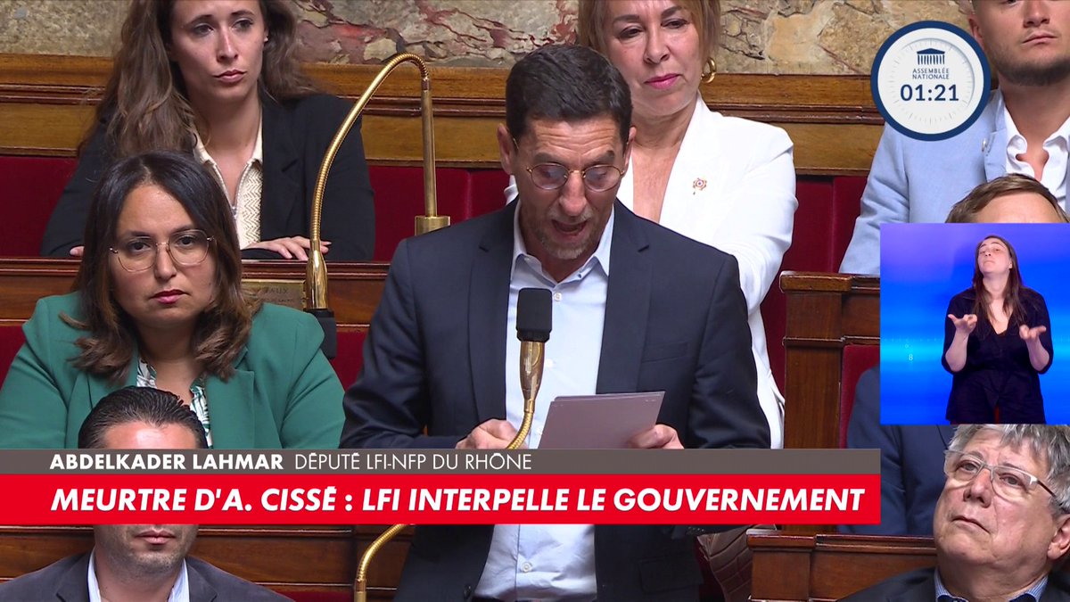 Abdelkader Lahmar (LFI) : «L'islamophobie est une réalité niée par l'Etat. Combien de morts faudra-t-il pour que vous agissiez ?»